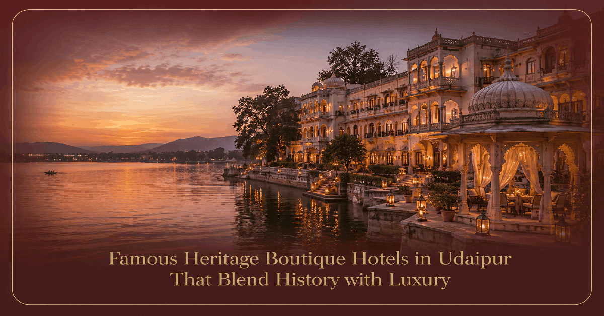 Heritage boutique hotel architecture in Udaipur