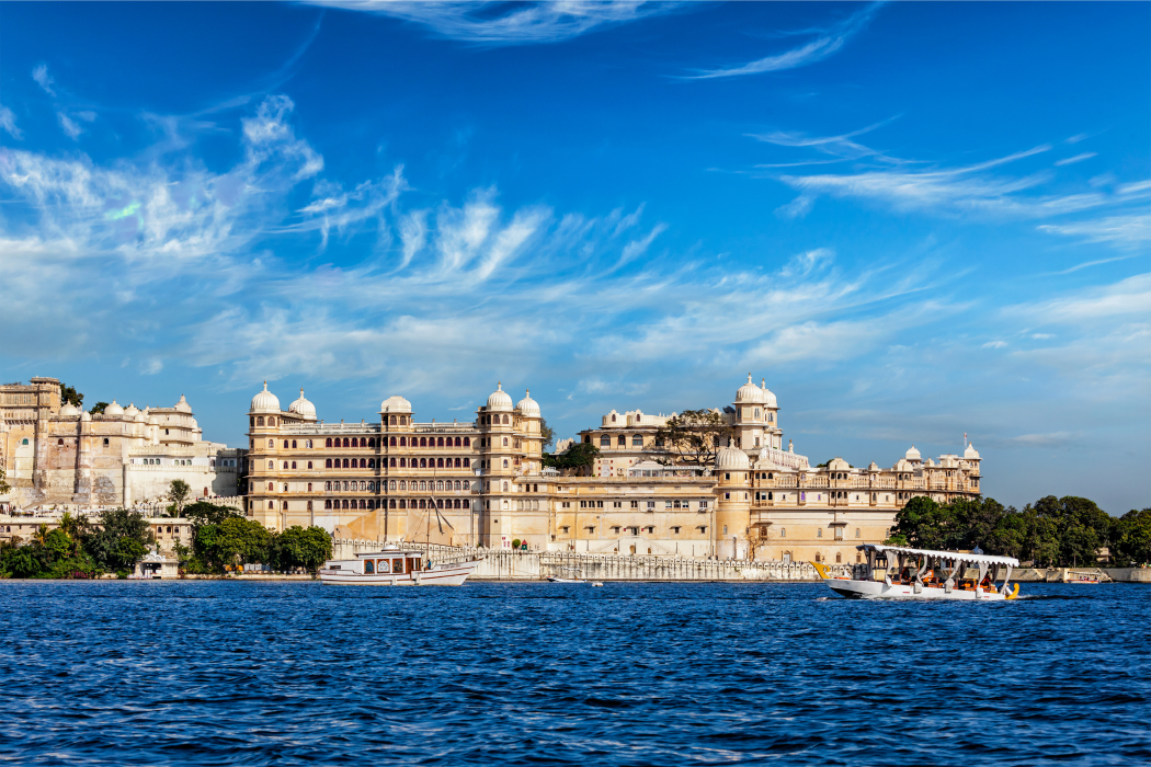 Sunrise over Udaipur old city