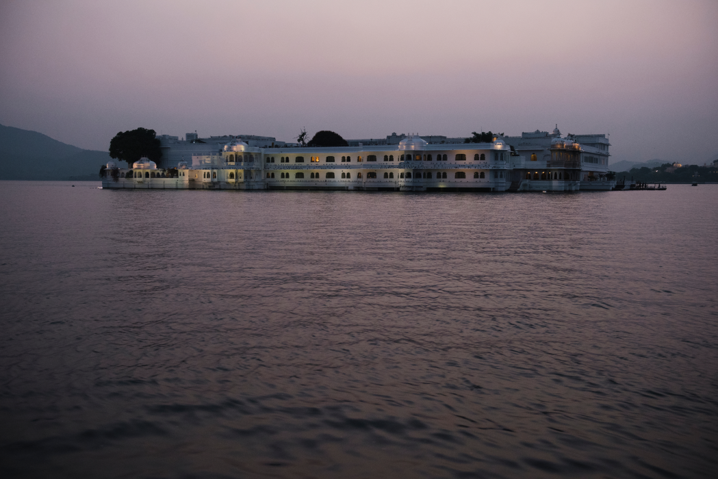Winter morning mist over Udaipur lake