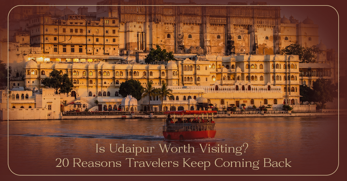Sunset over Udaipur City Palace